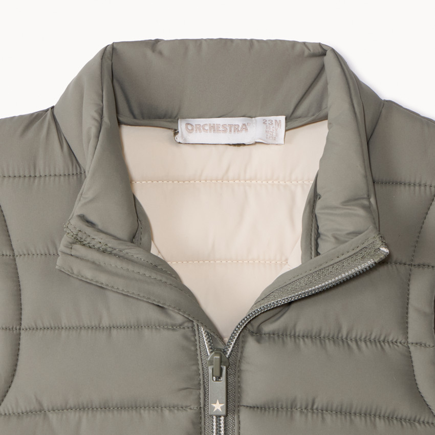 Chaleco acolchado liso sin mangas para bebé niño 