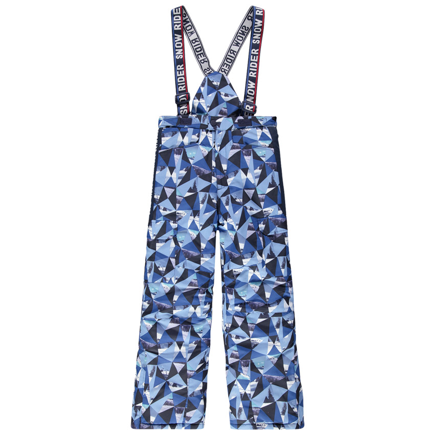 Júnior - Pantalón de esquí con estampado all over con tirantes desmontables 