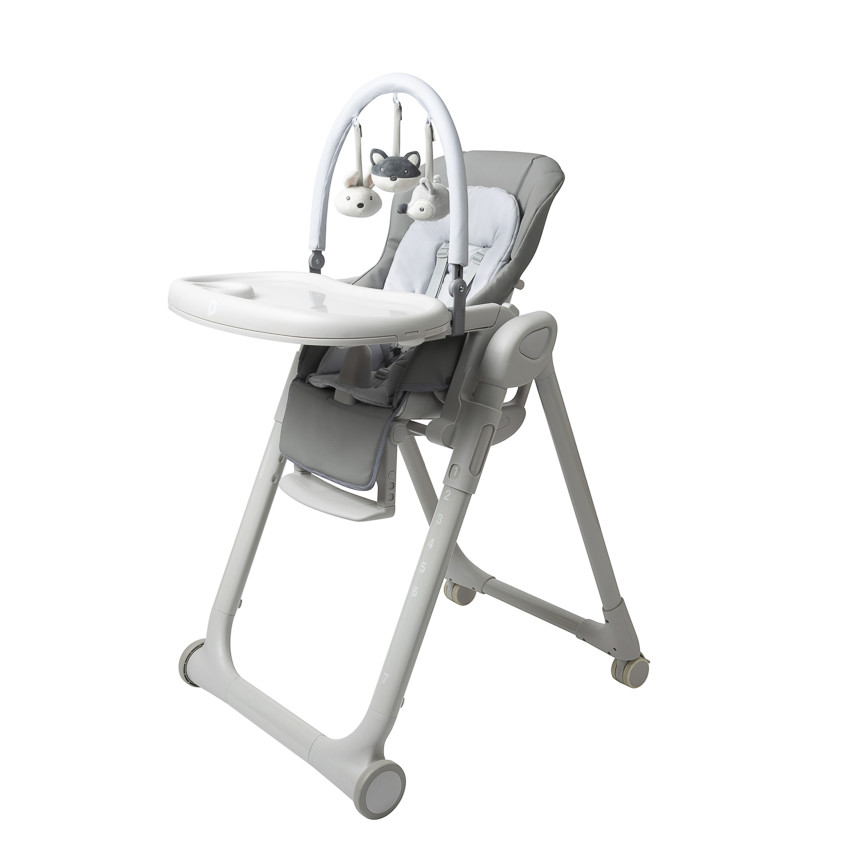 Silla alta multifuncional ajustable Harper gris 