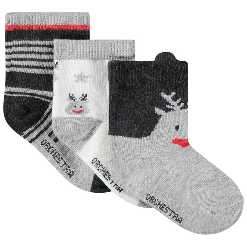 Pack de 3 pares de calcetines con estampado de Navidad Main Pack de 3 pares de calcetines con estampado de Navidad