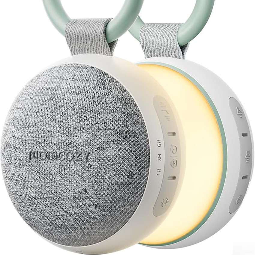Máquina de sonido para bebé portátil con luz nocturna blanco 