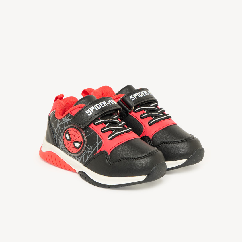 Zapatillas de Spider-Man con cordones elásticos y velcro para niño 
