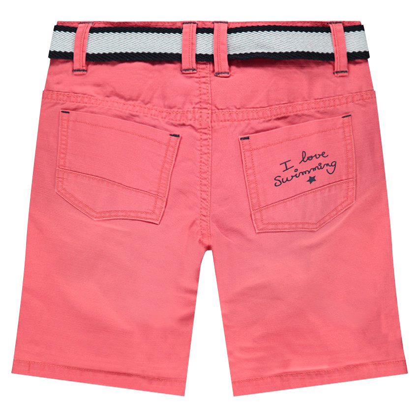 Bermudas de algodón teñido con cinturón desmontable  Additional Bermudas de algodón teñido con cinturón desmontable