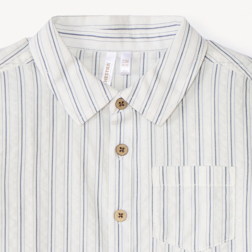 Camisa de rayas de manga corta para bebé niño 