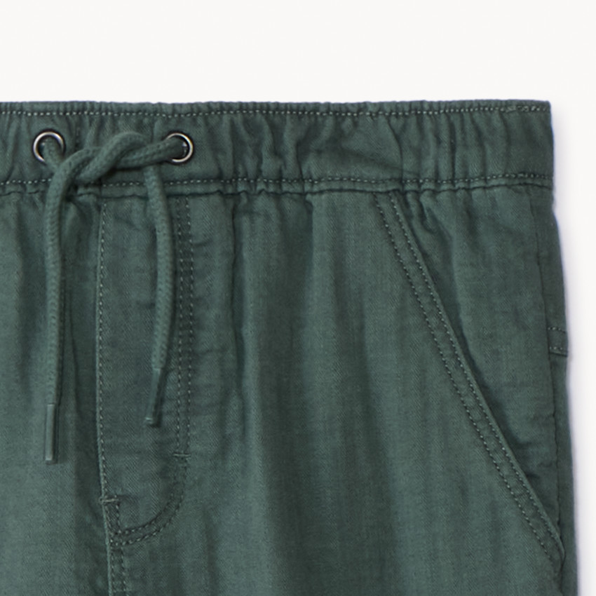 Pantalón liso de tela para bebé niño 