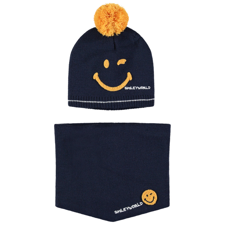 Conjunto de gorro y snood de punto con forro de borreguillo Smiley  Additional Conjunto de gorro y snood de punto con forro de borreguillo Smiley