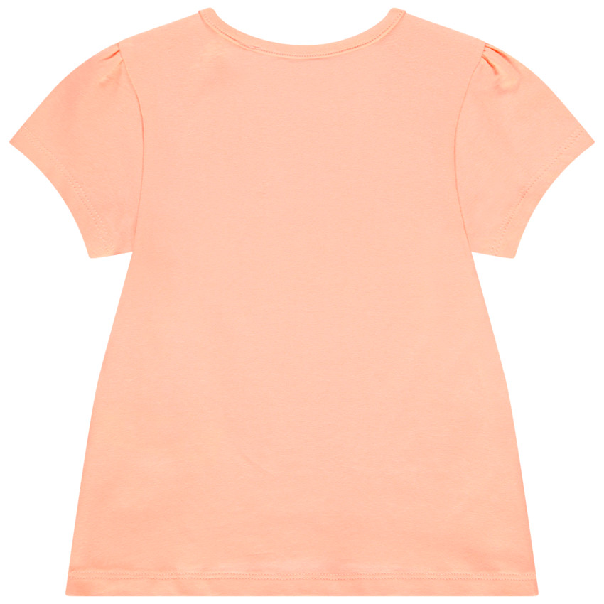 T-shirt manches courtes print pêche pour bébé fille 