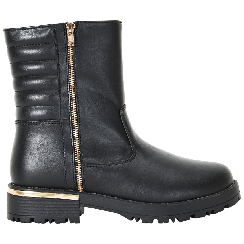 Botines con cremallera y detalles dorados para niña  Additional Botines con cremallera y detalles dorados para niña