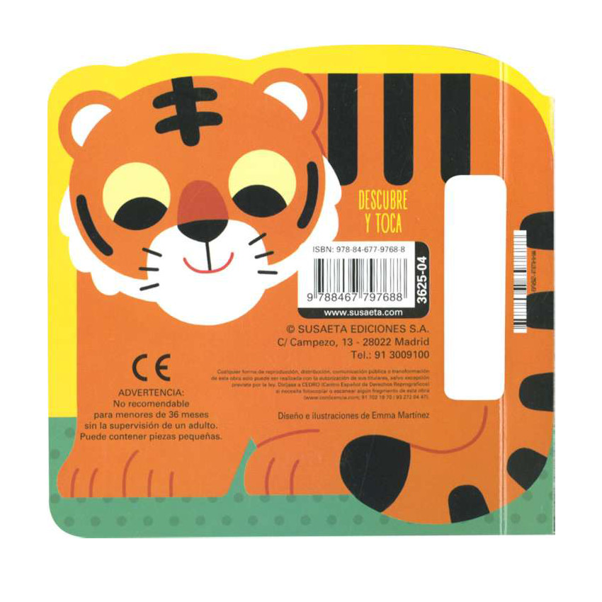 Cuento Animales de la selva Colección descubre y toca +1año 