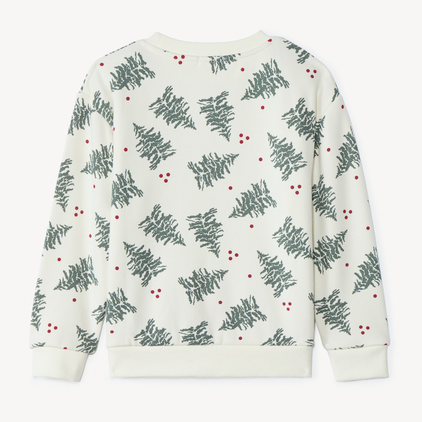 Sweat molleton imprimé sapins pour garçon 