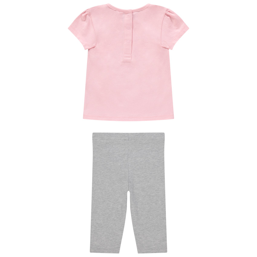 Ensemble tunique print arc-en-ciel et corsaire chiné 