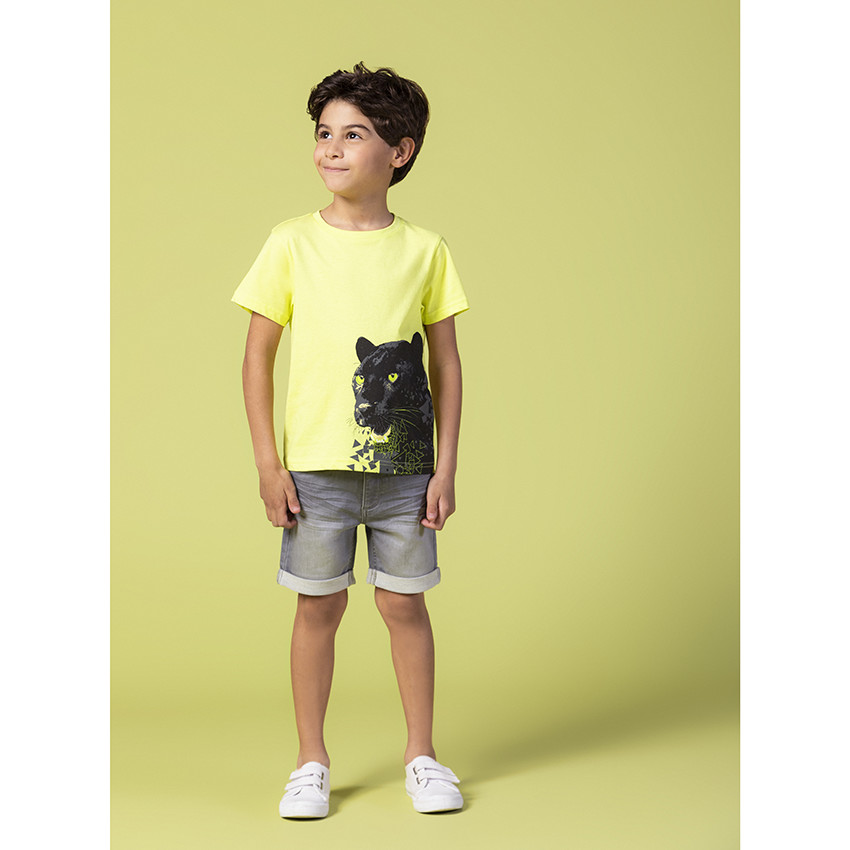 Bermudas de jean con vuelta niño 
