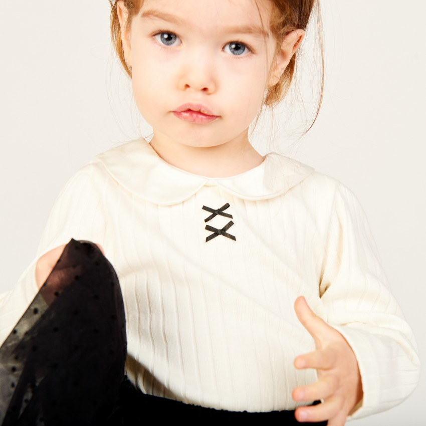 Conjunto de 2 piezas con falda de tul para niña bebé 