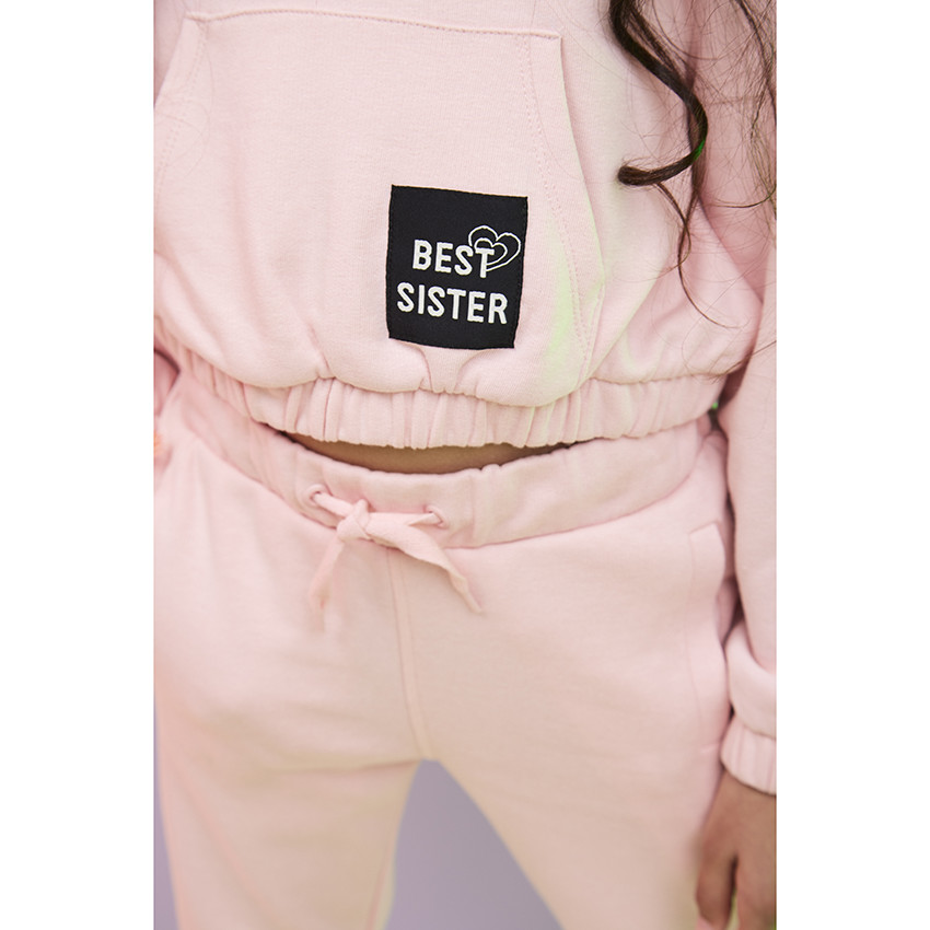 Sudadera con capucha de felpa lisa para niña 