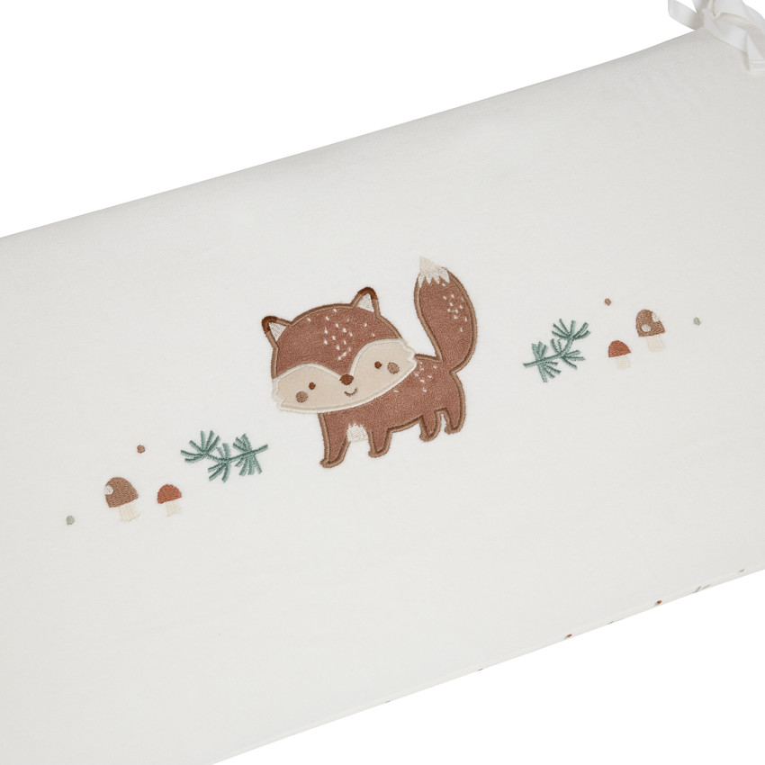 Chichonera de 3 paneles doble cara en terciopelo Rey de los Bosques crudo 