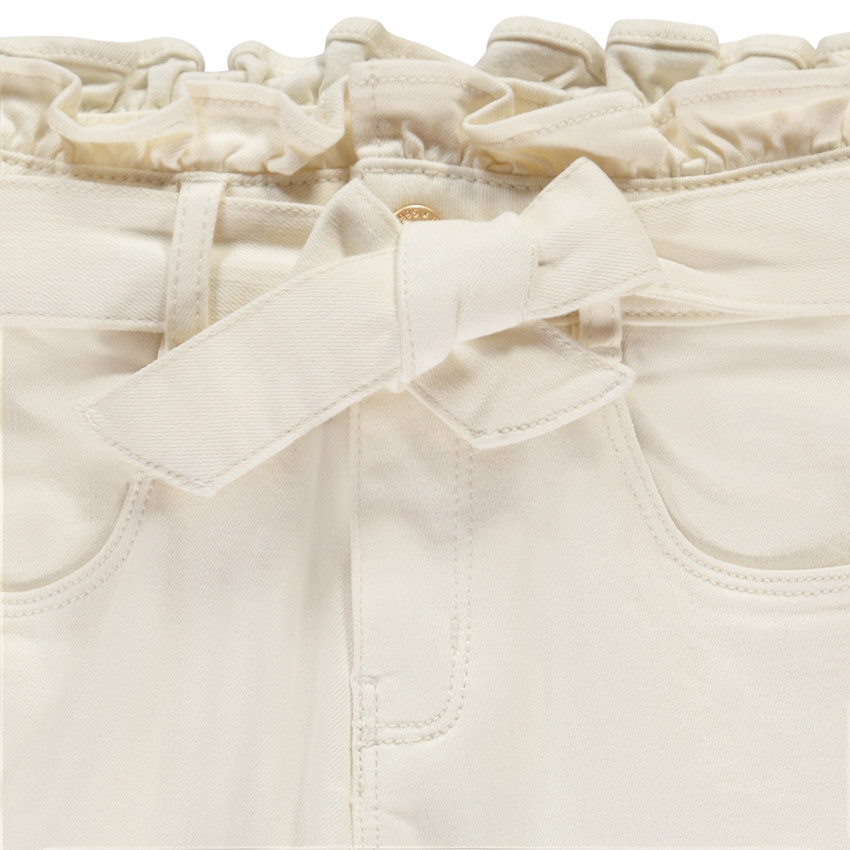 Vaqueros paperbag uni con cinturón para atar para niña 