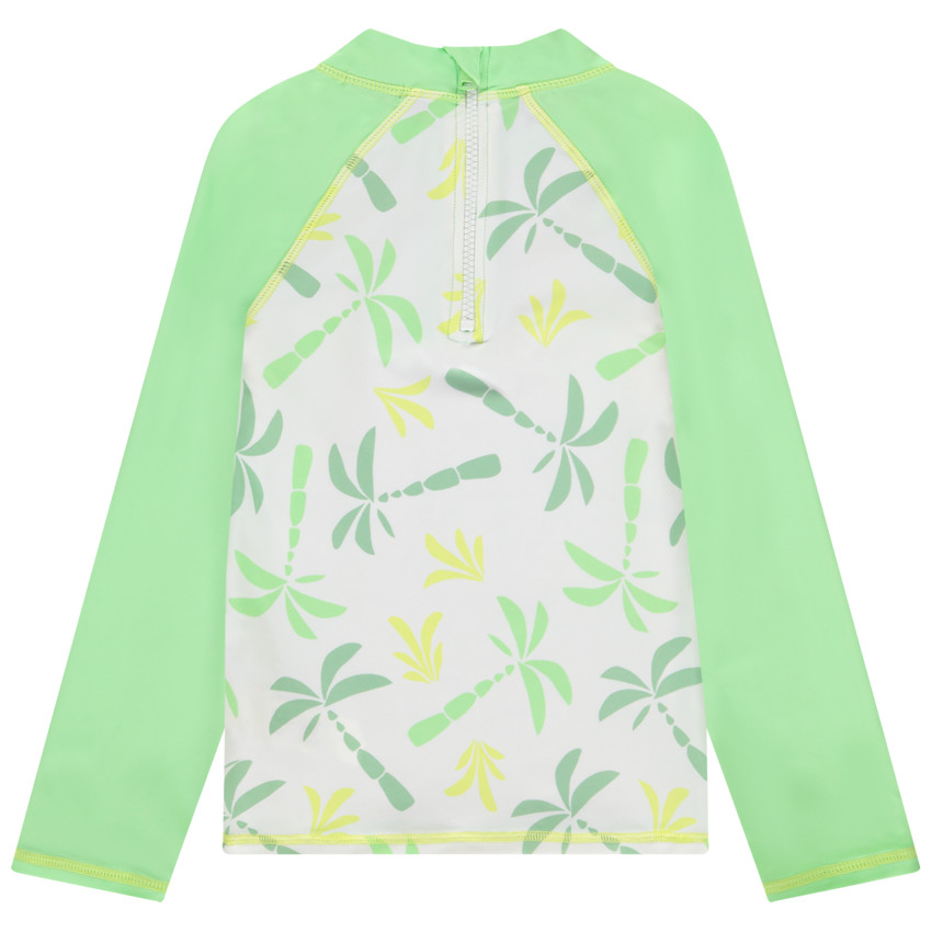 Camiseta de manga larga anti-UV SPF 50+ estampada con palmeras para niño 