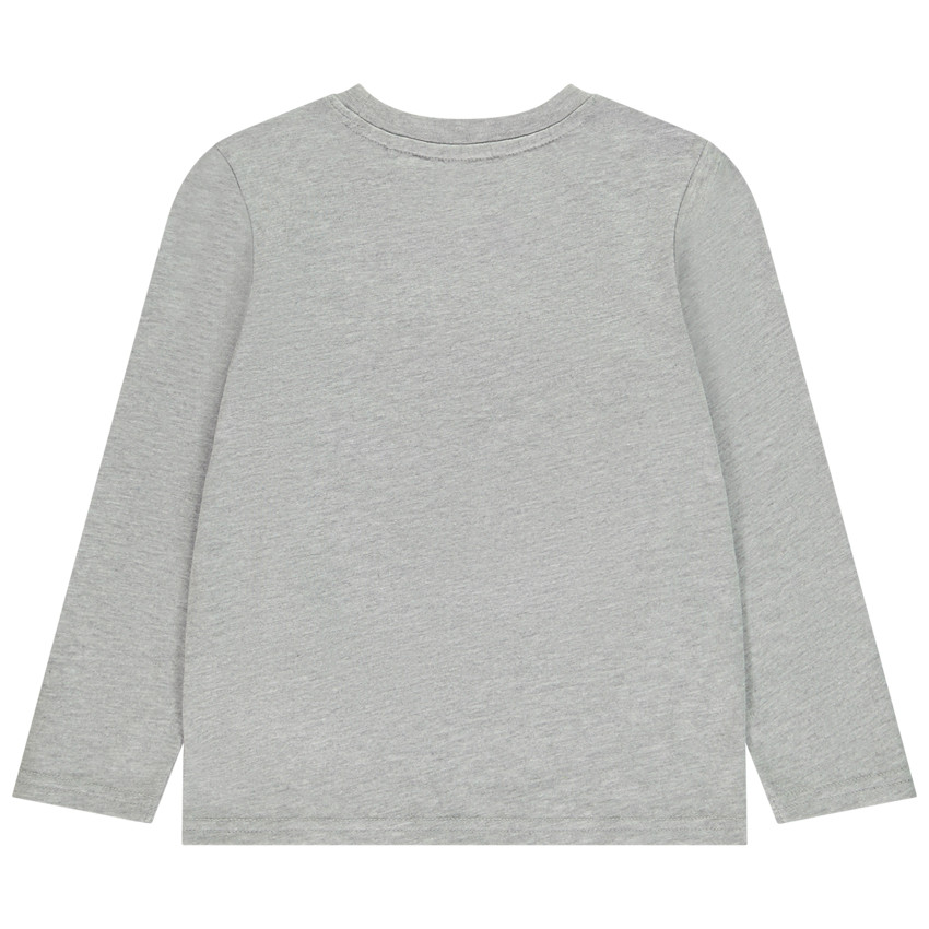 Camiseta de manga larga con estampado y detalles de rizo para niño 