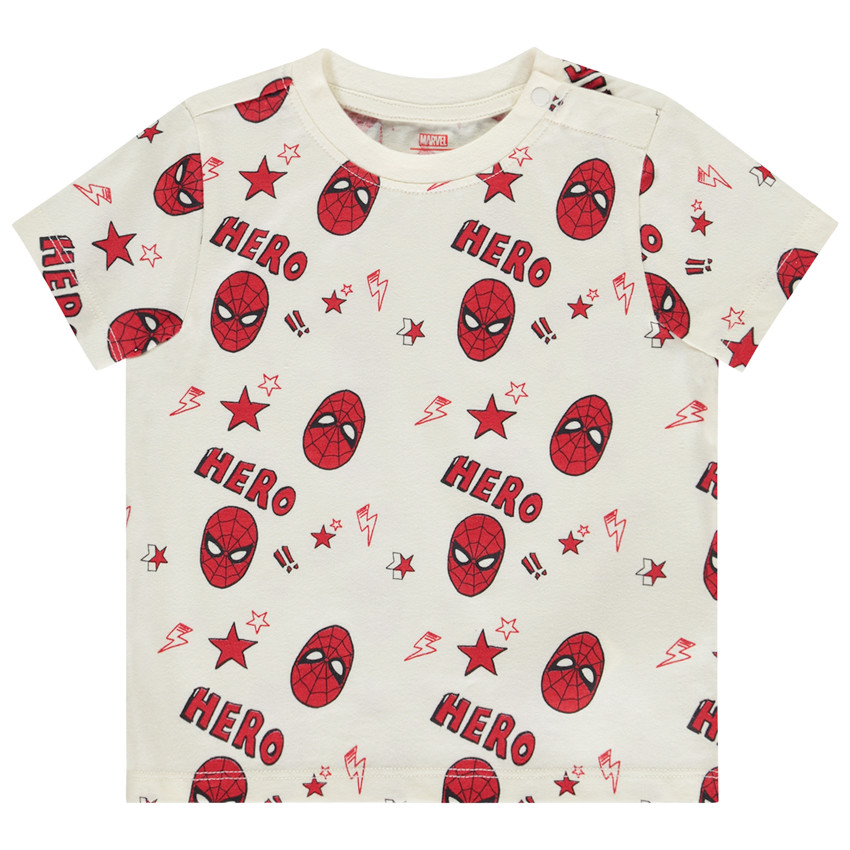 Camiseta manga corta estampada Spider-Man Marvel para bebé niño 