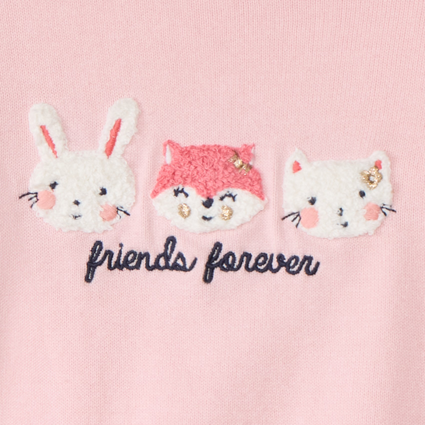 Jersey de punto con motivos bordados para bebé niña 