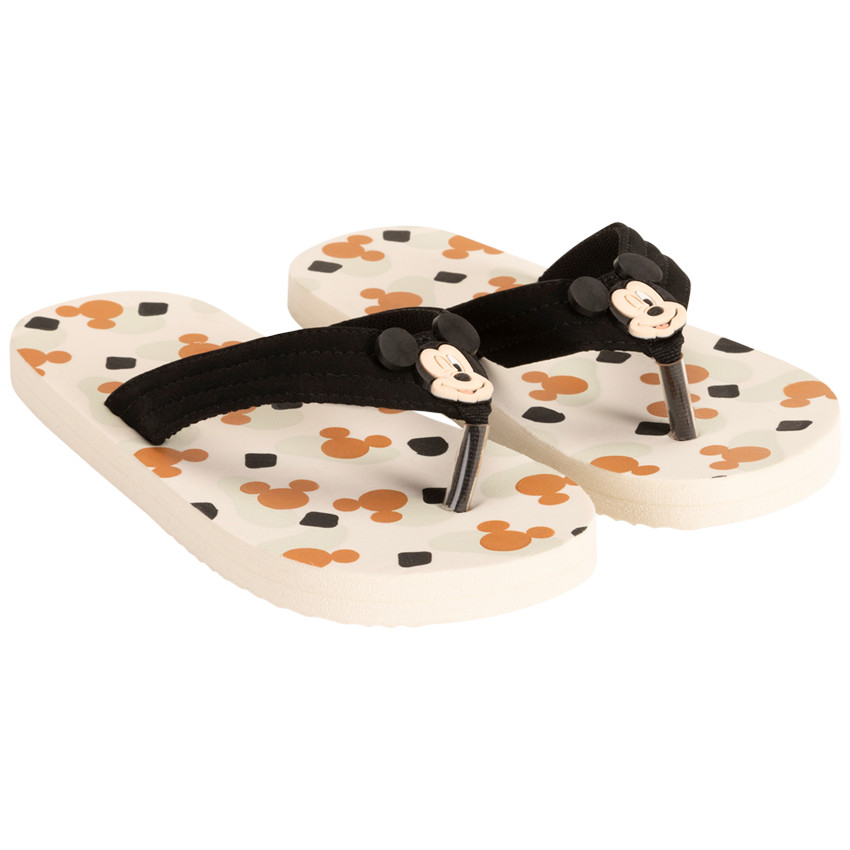 Chanclas con tira flexible estampada y parche de Mickey Disney para niño 