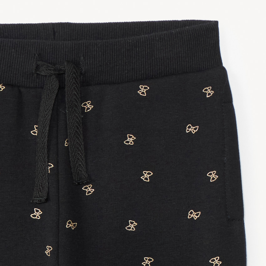 Pantalón de jogging de felpa con estampado de nudos para bebé niña 
