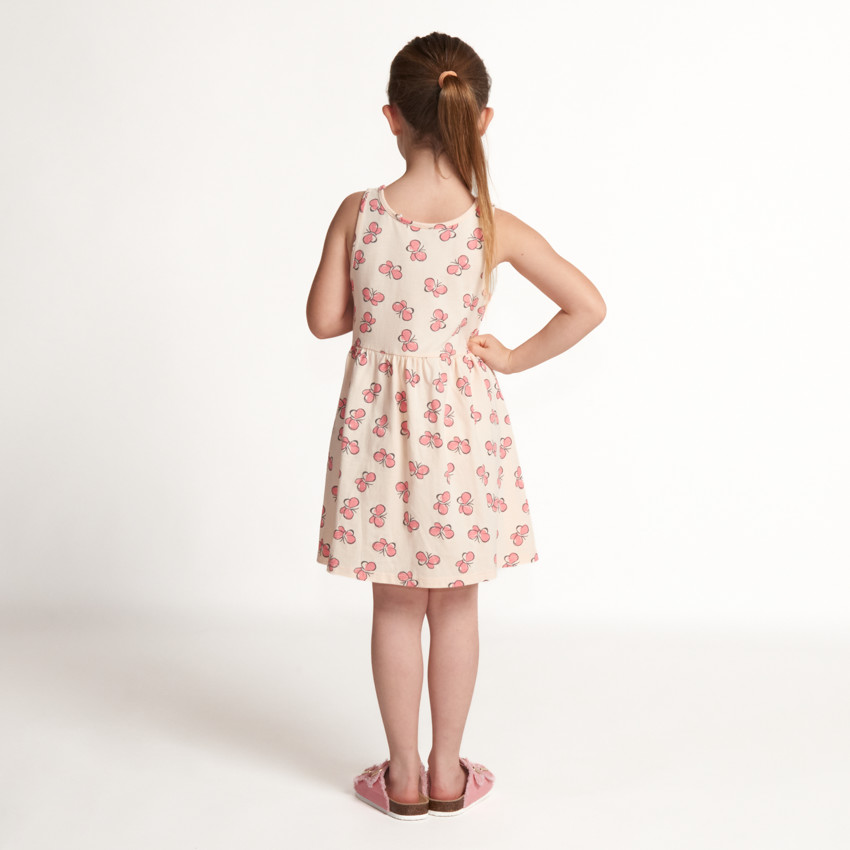 Vestido sin mangas con estampado fantasía para niña 