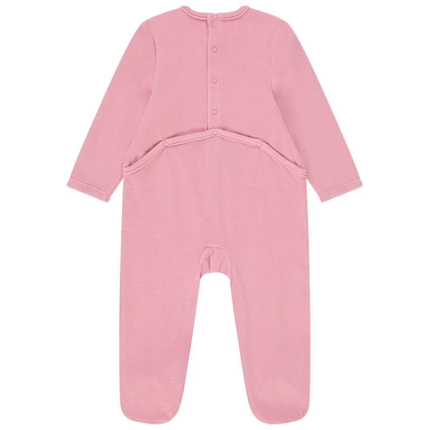 Pelele de terciopelo con estampado fantasía para bebé niña 