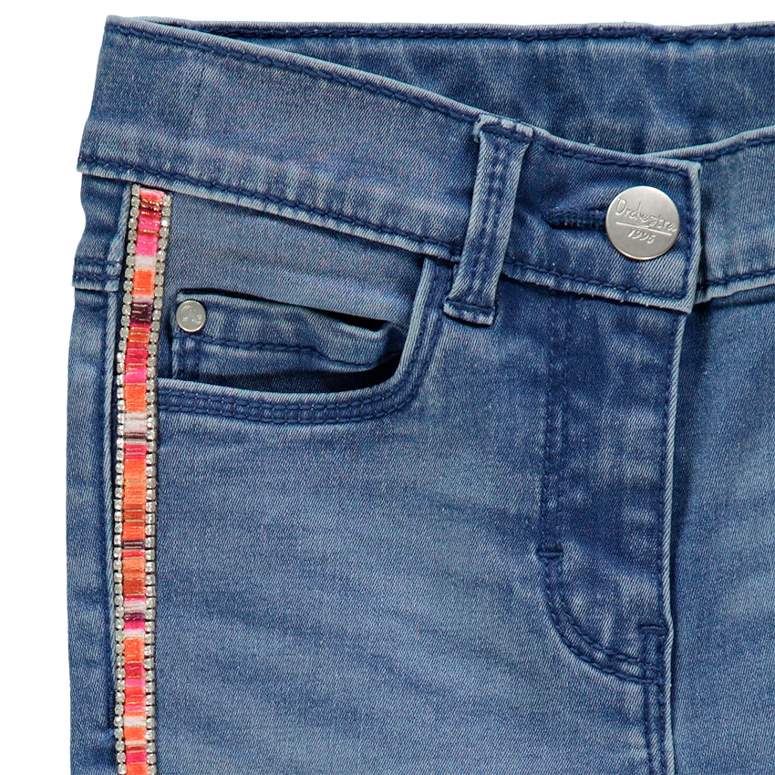 Jeans slim efecto gastado bandas laterales  Additional Jeans slim efecto gastado bandas laterales