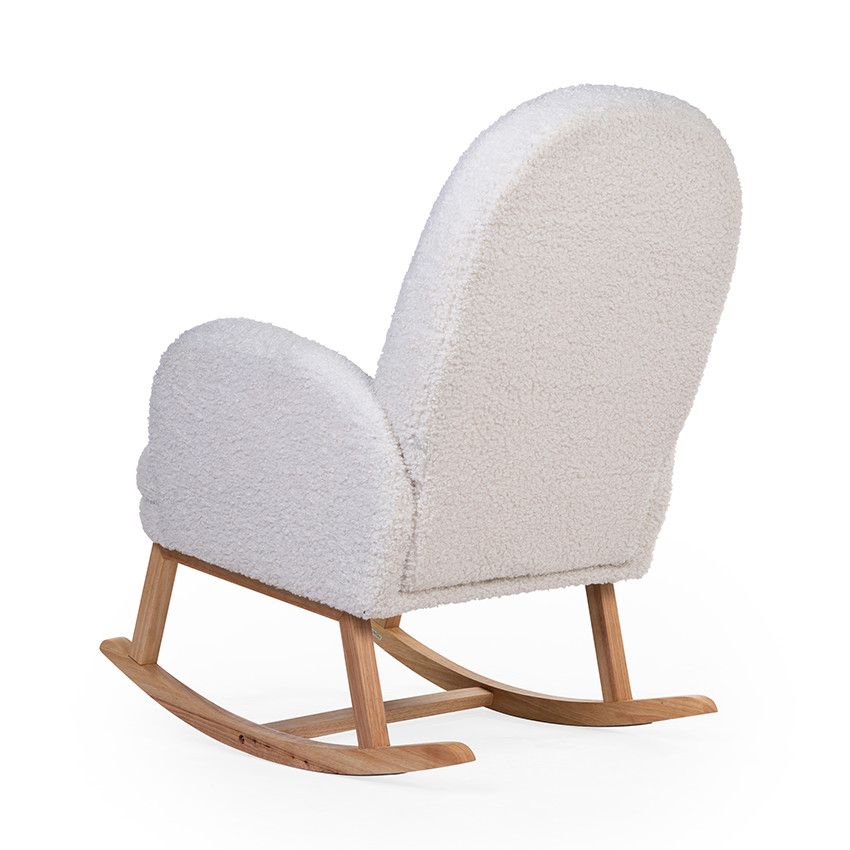Fauteuil à bascule pour adulte Teddy - Ecru 