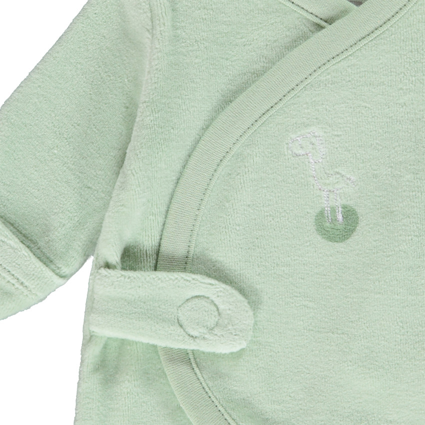 Pelele de terciopelo efecto corazón para bebé prematuro 