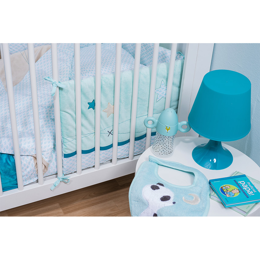 Chichonera de popelina y terciopelo con estrellas con bordado  Additional Chichonera de popelina y terciopelo con estrellas con bordado