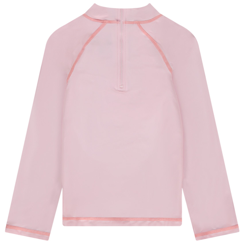 Camiseta de baño de manga larga anti-UV SPF 50+ estampado floral para niña 