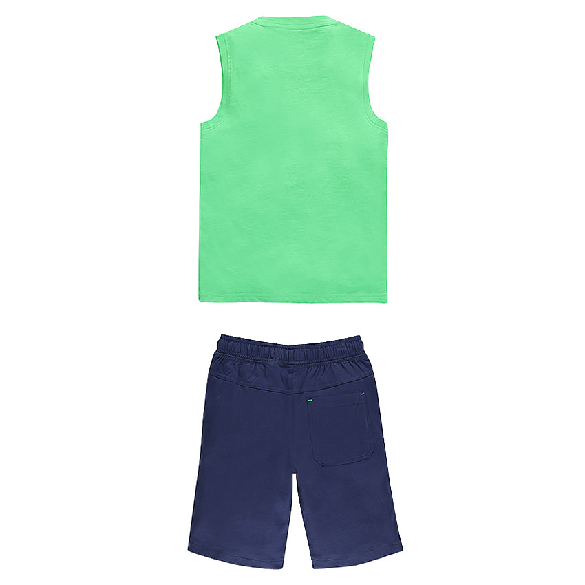 Conjunto de playa top de tirantes bermuda con estampados 