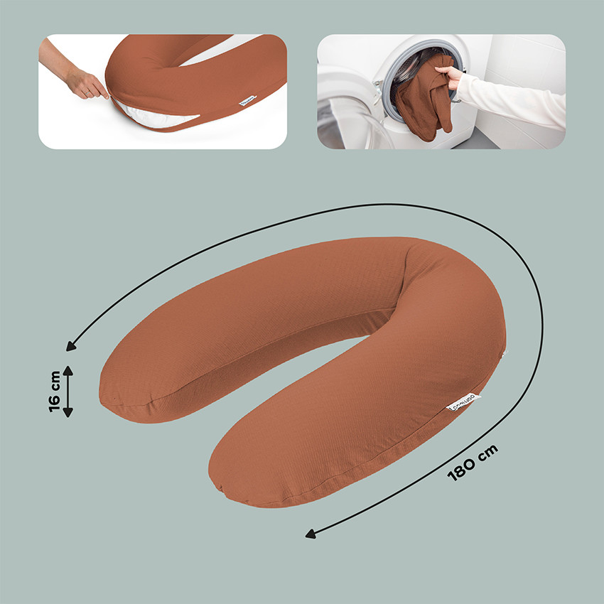 Cojín de maternidad y lactancia Doomoo Tetra - Terracota 
