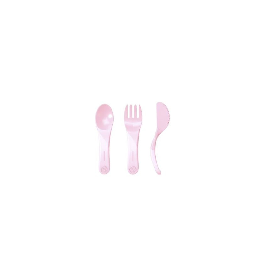 Set de 3 cubiertos de aprendizaje 6+ meses - Rosa Pastel 