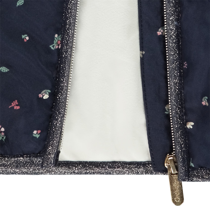 Chubasquero de tela con capucha y estampado floral para niña  Additional Chubasquero de tela con capucha y estampado floral para niña