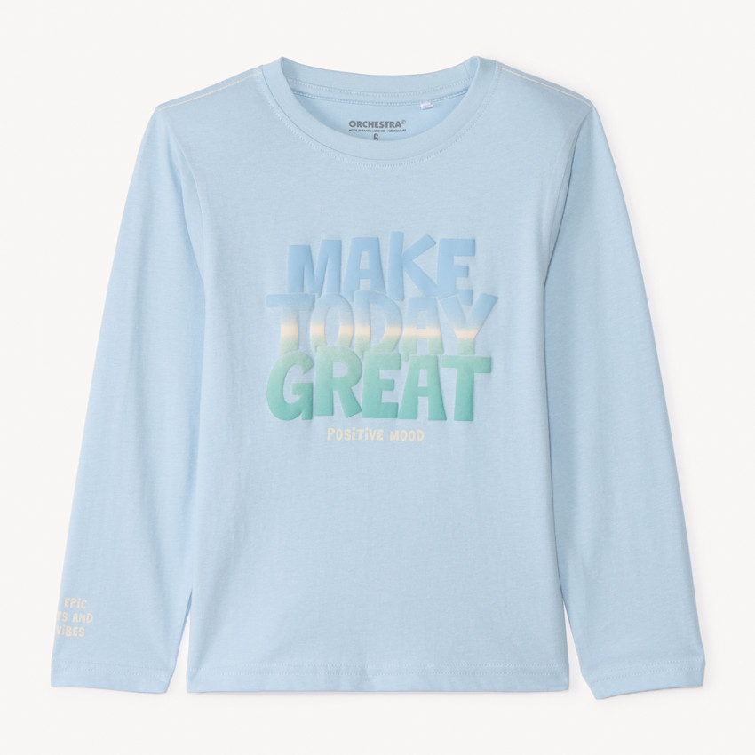 Camiseta de manga larga con estampado para niño. 