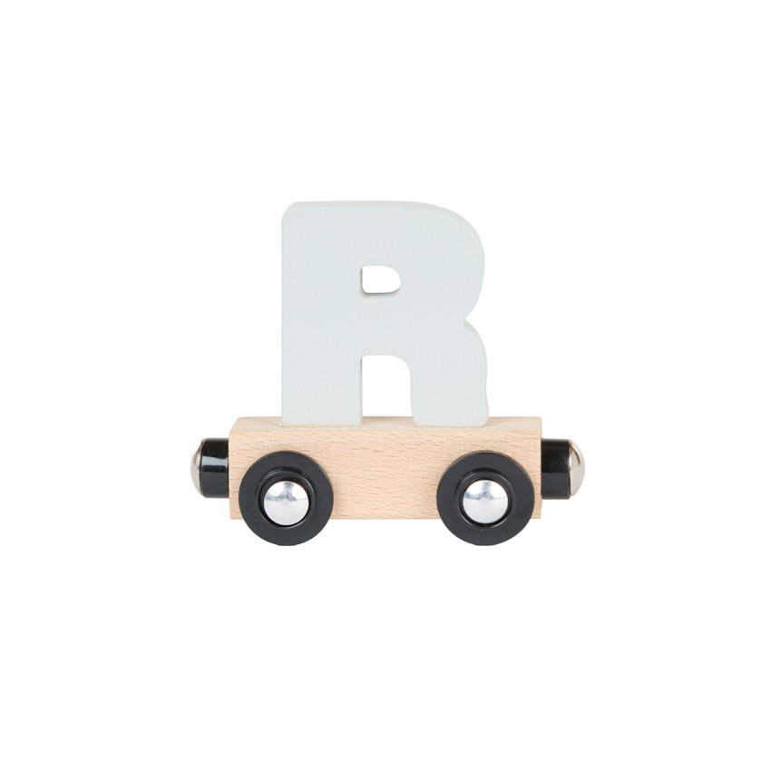 Wagon de madera "R" - gris 