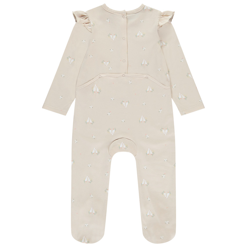 Lote de 2 peleles con estampado de gansos para niña con aberturas diferentes según la edad 