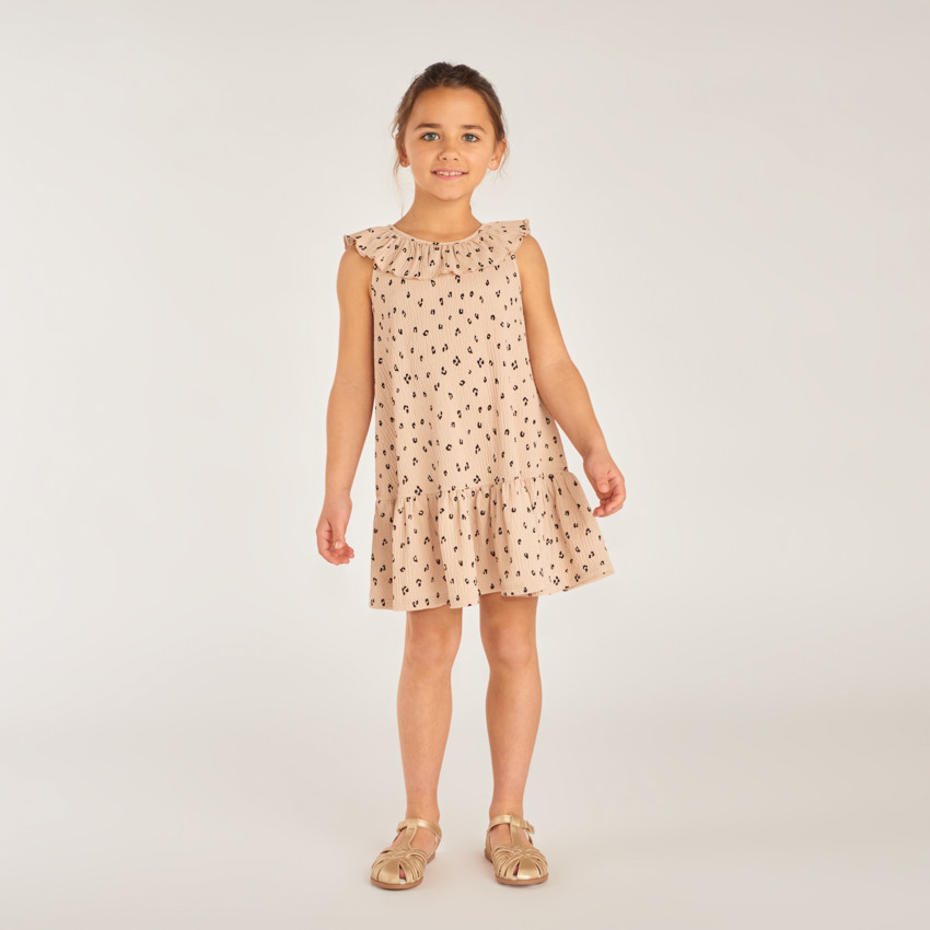 Ropa de jersey con estampado de leopardo para niña 