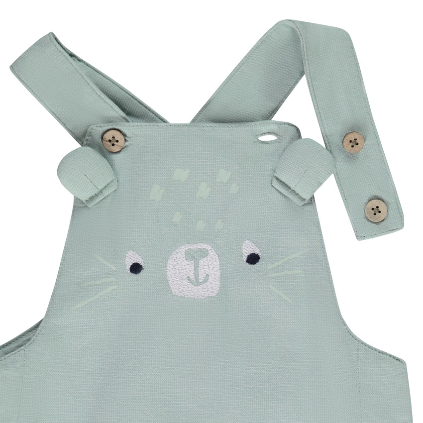 Ensemble 2 pièces avec salopette courte pour bébé garçon 