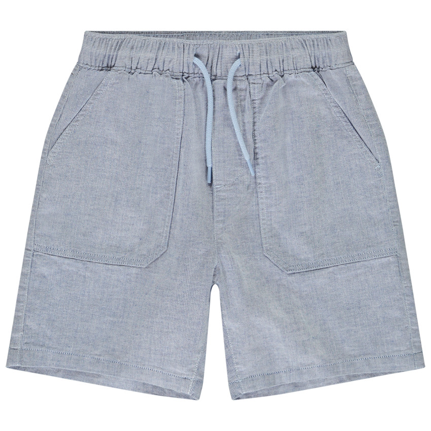 Bermuda de tela con efecto tejido para niño 