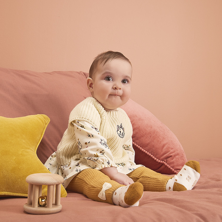 Conjunto 3 piezas con vestido estampado de Marie Disney para bebé niña 
