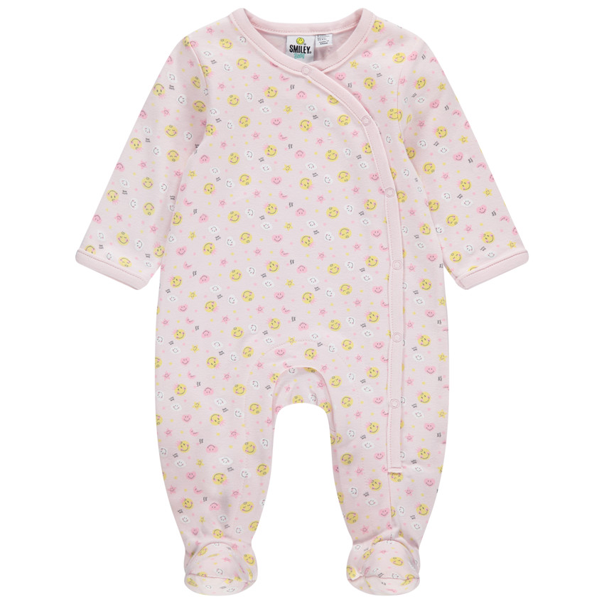 Pijama de algodón ecológico con estampado de Smiley all over 