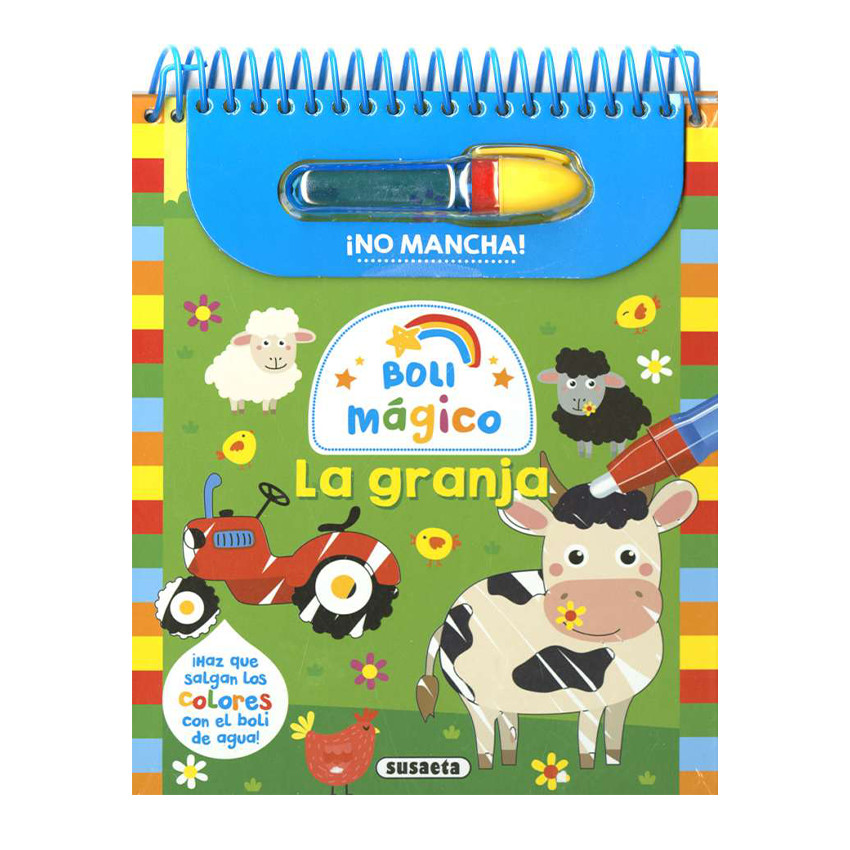 Libro para colorear con boli mágico "La granja" +3 años 