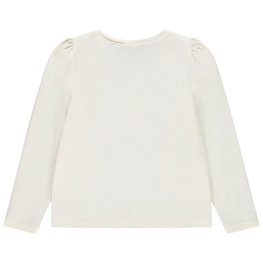 Camiseta de manga larga con motivo de estrella en malla y lentejuelas para niña 