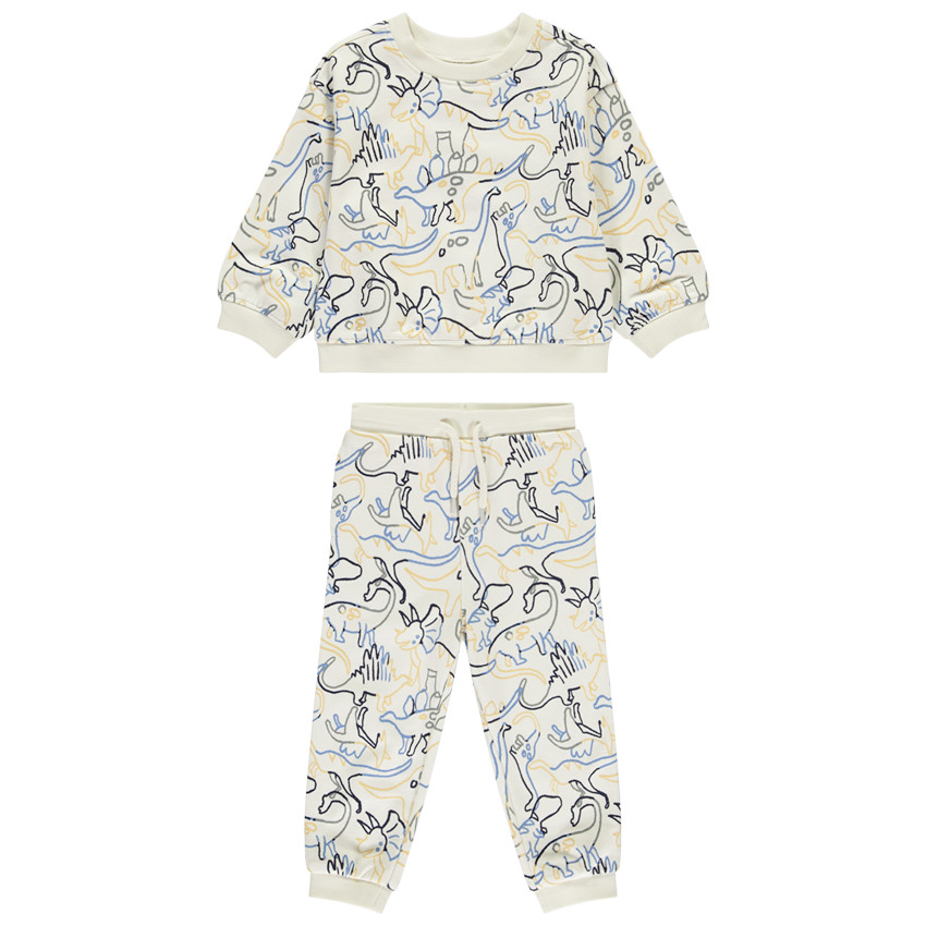 Conjunto jogging total look estampado de dinosaurios para bebé niño 
