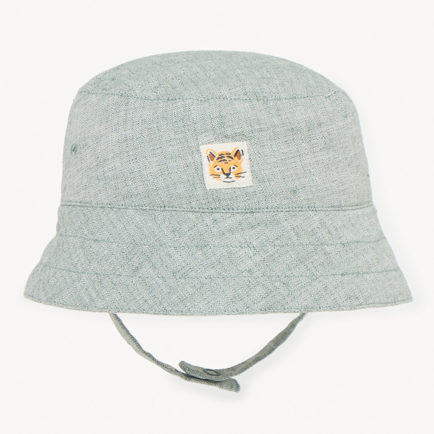 Sombrero de tela con bordado de tigre para bebé niño 