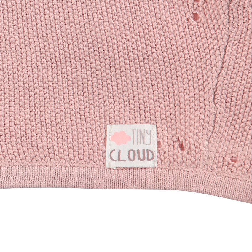 Gorro de punto con forro de punto rosa 